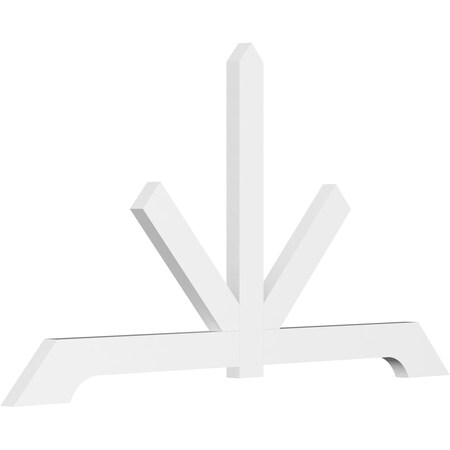 Ekena Millwork Vanguard Architectural Grade PVC Gable Bracket, 72"W x 39"H x 2"D x 4"F, 13/12 Pitch GBP072X39X0204VAN00